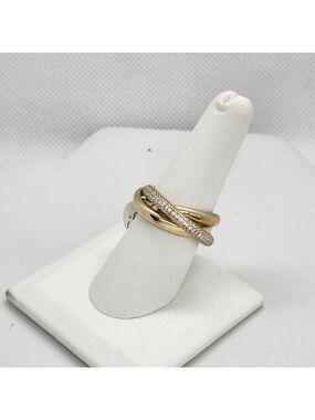 Brand New 925 Sterling Silver Crossover Ring – Perfect Gift